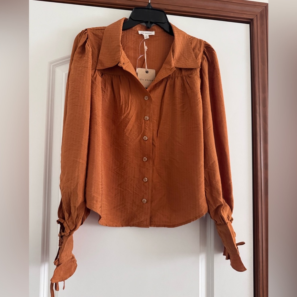 Blu Pepper Button Down Blouse